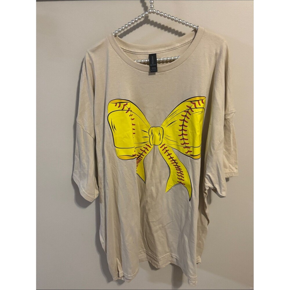 Softball bow tshirt size 4xl never worn